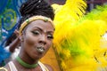 Street dancer is having fun at LondonÃ¢â¬â¢s Notting Hill Carnival Royalty Free Stock Photo